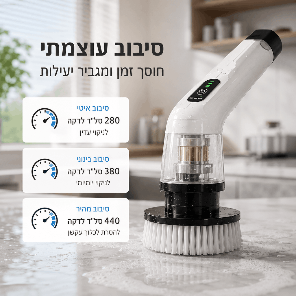 CleanSpin Pro™ – מברשת ניקוי חשמלית מבית TUCSON